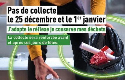 Fêtes de fin d'année – Adaptation des collectes de déchets