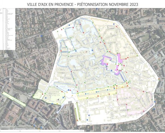 Carte Aire Piétonne