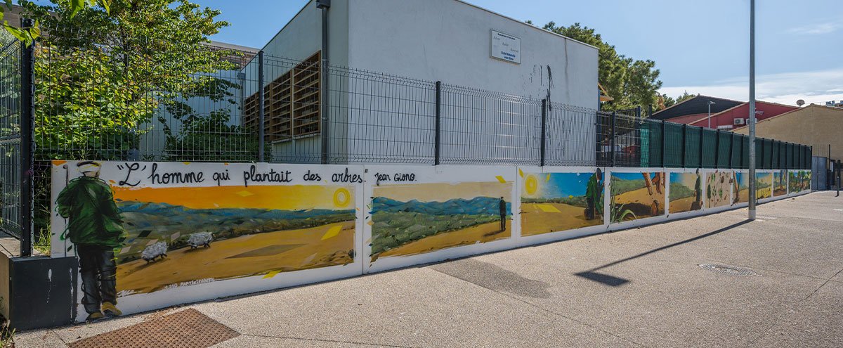 Inauguration de la fresque - École maternelle Jean Giono