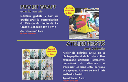 Activités artistiques au CSC La Grande Bastide - Vacances de la Toussaint