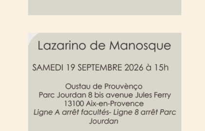 Conférence "Lazarino de Manosque"