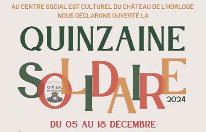 Quinzaine solidaire au CSC du Château de l'Horloge