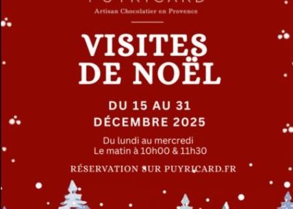 Visite de Noël des ateliers de fabrication de la Chocolaterie de Puyricard