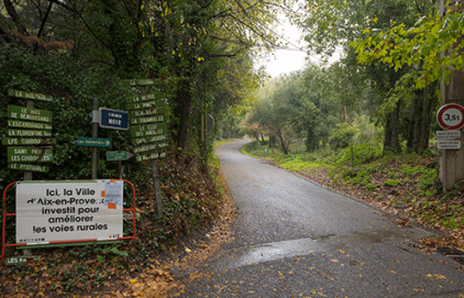 Le chemin noir en travaux