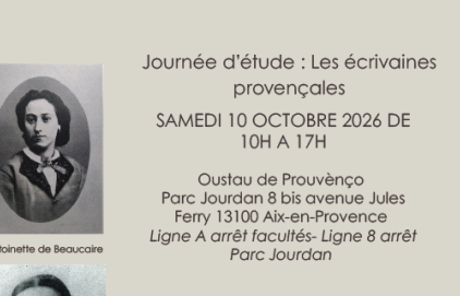 Journée d'étude : Les écrivaines provençales