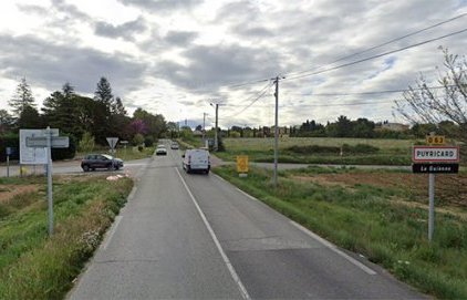 Travaux d'aménagement à l'entrée de Puyricard