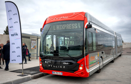 Mise en service des bus de 18 mètres de l'Aixpress