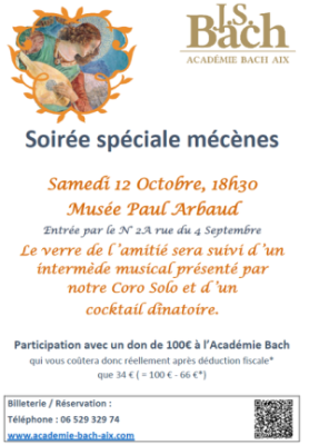 Soirée spéciale mécènes