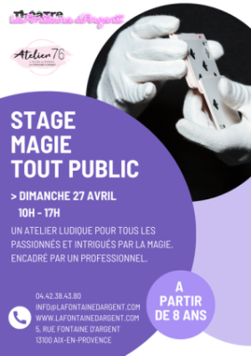 Stage de magie - Tout public - De 8 à 99 ans !