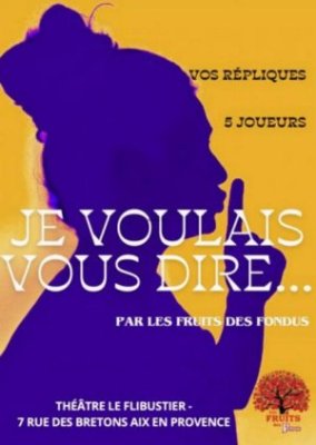 Spectacle - Je voulais vous dire