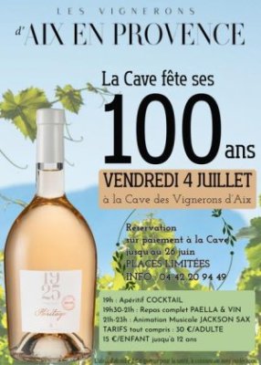 Centenaire - 100 ans de la Cave
